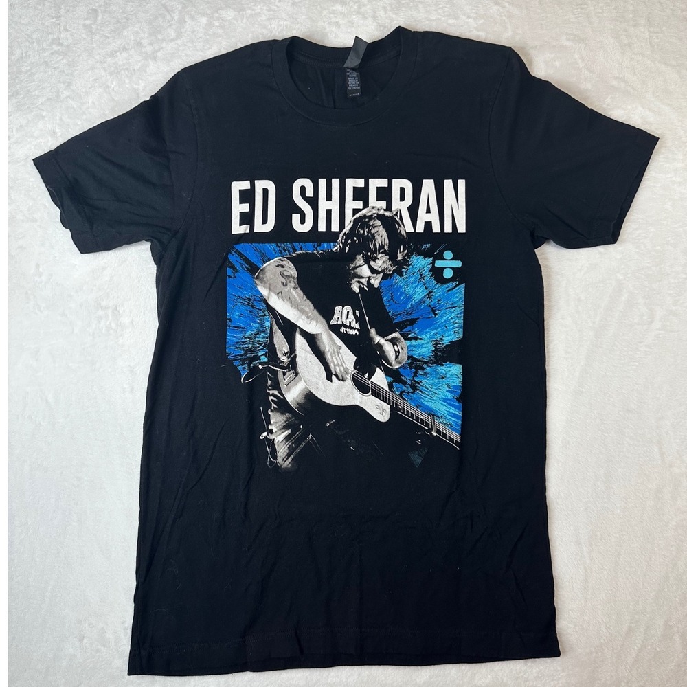 Ed Sheeran Divide World Tour T-Shirt Mens Medium Black Concert Graphic Tee Ei-Lo